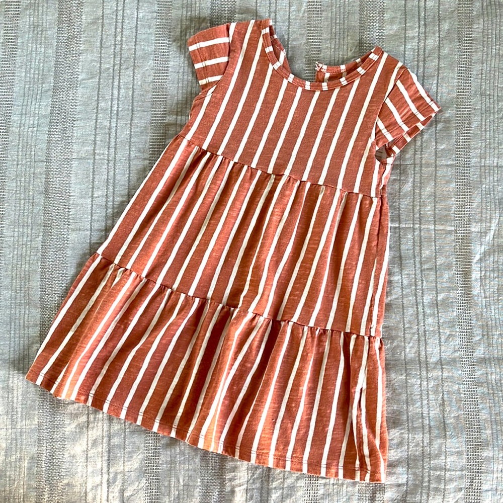Mauve and white stripe 2T dress